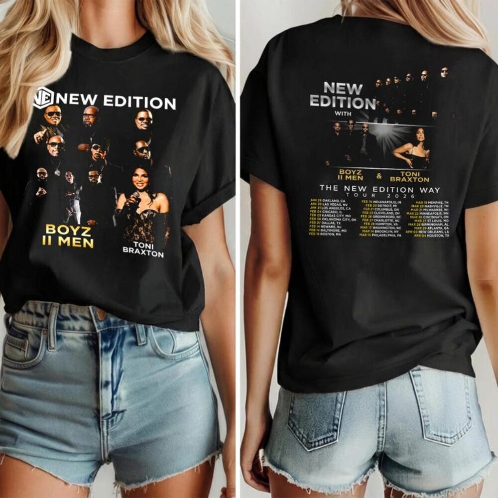 NE New Edition Way Tour 2026 Shirt, Toni Braxton Boys II Men Concert Tee 91